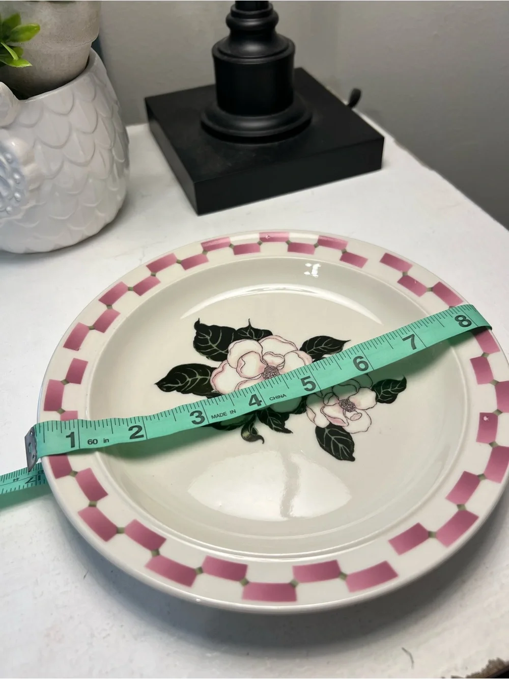 Vintage 1998 Dollar General Magnolia Floral Bowls & Salad Plates Set of 4